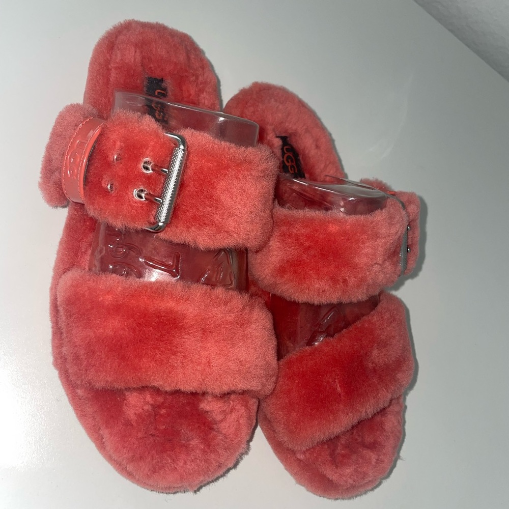 Vibrant Orange UGG slides